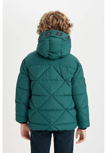 DeFacto Erkek Çocuk Su İtici Kapüşonlu Fermuarlı Cepli Mont C7385A824WNGN383