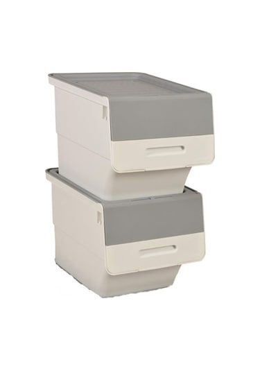 Motek Beyaz Tekerlekli Organizer Çok Amaçlı Saklama Kutusu 2x12 Lt