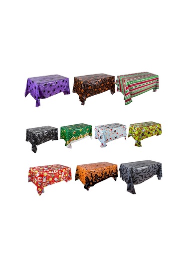 Noel  Partisi Etkinliği Masa Örtüsü Yeşil Bisküvi