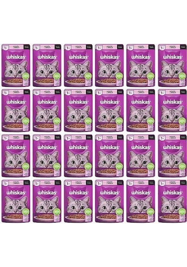 Whiskas Somon Balıklı Pouch Yaş Kedi Maması 24 x 85 G