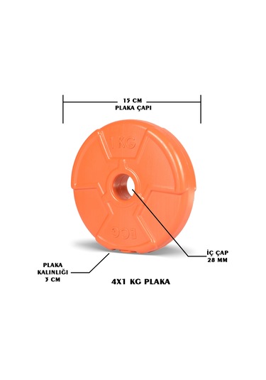 Ecgspor Özel Seri 1 Kg Turuncu Plaka-4 Adet