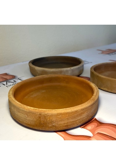 3'lü Toprak Güveç Pişirme Kabı 16 Cm