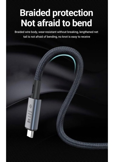 Daytona Zr848 50cm Usb4.0 Tip-c/tip-c Thunderbolt 8k Kablo Giriş: Usb Type-c Çıkış:usb Type-c