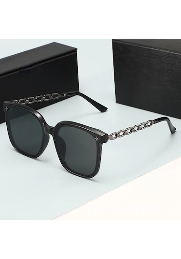 Rpxbguckarhgkadın Kare Güneş Gözlüğü 2023 Vintage Büyük Çerçeve Siyah Ayna Polarize Uv400kırmızı51gri Gri