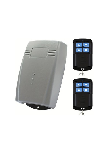 Motion003 1 Gri Alıcı Ve 2 Uzaktan Kumanda Garaj Kapısı Alıcı 433.92mhz 12v 24v Uyumlu 2 Kanallı Röle Anahtarlı Sabit Yuvarlak Kodlu