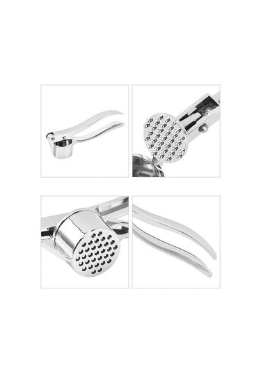 Eastmeeetwest--1pc Premium Paslanmaz Çelik Sarımsak Ezici - Kolay Sarımsak Bıçağı Ve Zencefil Ezici, Temizlemesi Kolay Mutfak Aletleri, Günlük Pişirmede Dayanıklı Sarımsak Bıçağı Gümüş