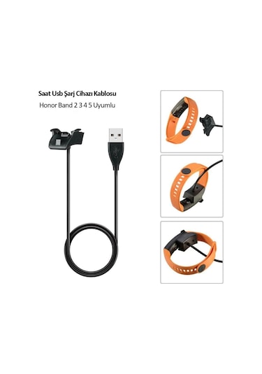 Honor Band 2 3 4 5 Pro Saat Usb Şarj Cihazı Kablosu (406125044)