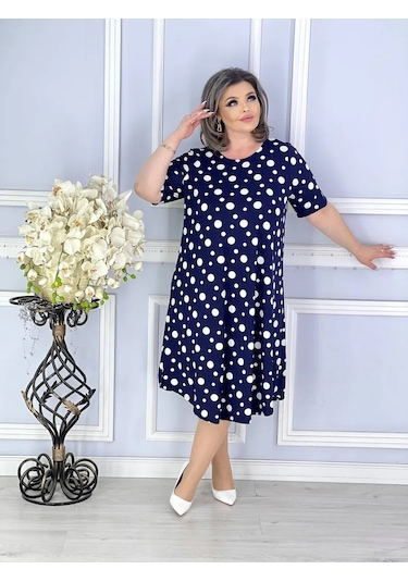 Adenashop Günlük Büyük Kıyafet A-kesim Elbise 445402452