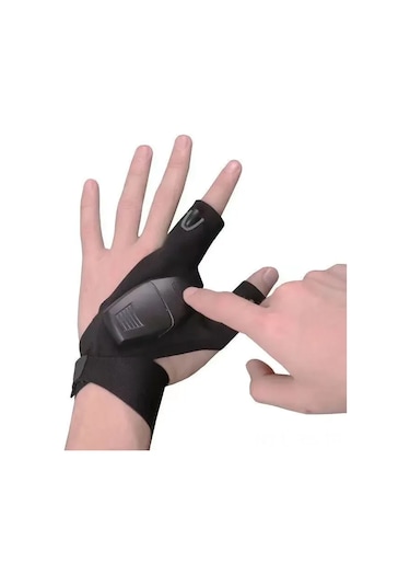 Reedark Led Işıklı Yarım Parmak Eldiven, Akıcı Kumaş, 3 Parmak Fenerli, Balık Tutma, Tamir Ve户外活动 İçin