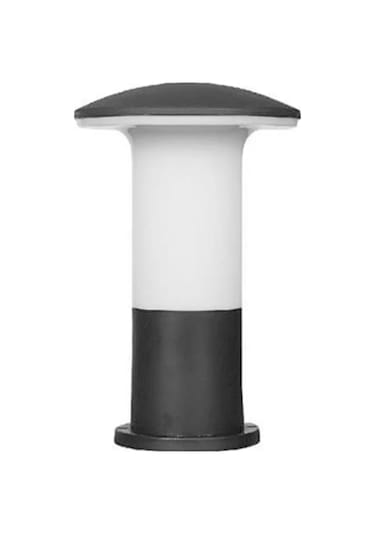 Mantar 41 Cm 9w Beyaz Led Ampullü Takım Bahçe Ve Yol Aydınlatma Siyah