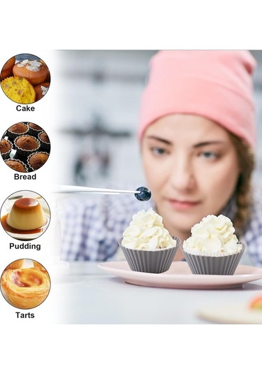 Ulzyvf Yapışmaz Silikon Muffin Kalıbı - 36'lı Paket, Pratik Ve Dayanıklı Diğer
