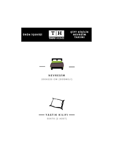 Tabu Home İpliği Boyalı Antrasit Çift Kişilik Nevresim Seti Antrasit