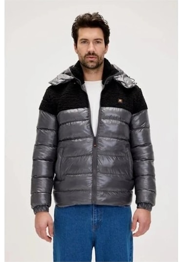 Bad Bear Albert Puffer Coat Gri Siyah