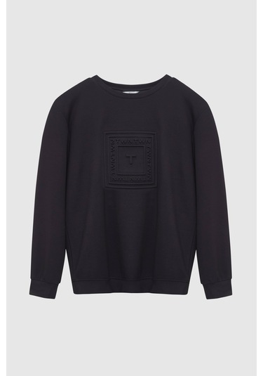 Twn Relaxed Fit Siyah Düz Sweatshirt 5ece26172400m Çok Renkli
