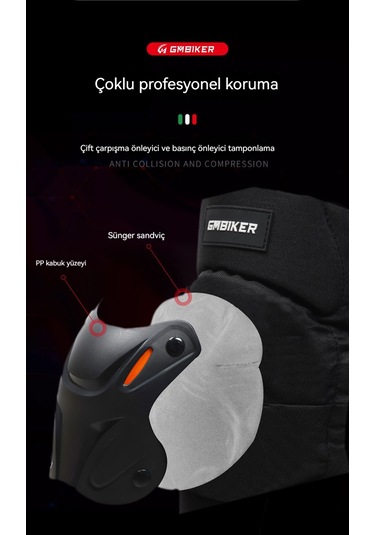 Eternal Luck Motosiklet Diz Pedleri Siyah