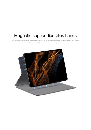 Didadodo Samsung Tab S9 Ultra 14.6 2023 Kılıf - Otomatik Uyandırma Kalem Yuvası Katlanabilir Stand