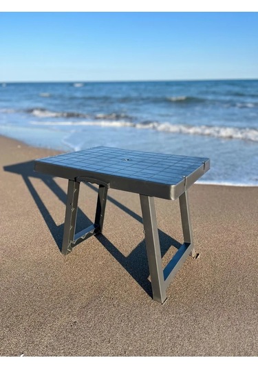 Mercampoutdoor Katlanabilir Piknik Sehpası 50x40x40 Cm + Kafa Bantlı Led Işık Ayarlanabilir Kafa Lambası Siyah