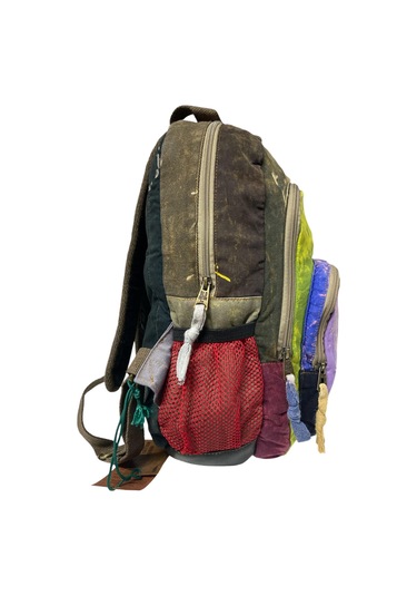 Kaliteli Vintage Disayn Sırt Gezi Çantası New Patchwork 5017 Yeşil