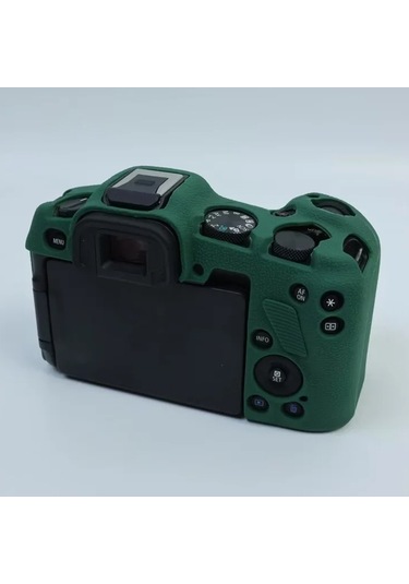 Butu Canon Eos R8 Kılıf İçin Çizilmeye Dayanıklı Silikon Kamera Kılıfı Koruyucu - Siyahımsı Yeşil
