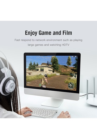 Xiyyadms Vention Cat7 Sstp 10gbps Hızlı Ethernet Kablosu, Çift Ekranlı Saf Bakır, Rj45 Altın Kaplama, Ofis/apartman Ağ İçin, Siyah, 1m