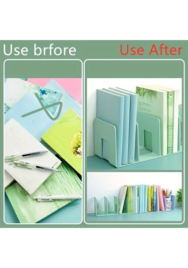 Meridiangoods Beyaz Masaüstü Organizer Rafı - Okul Ofis Kitap Dergi Saklama Standı Beyaz