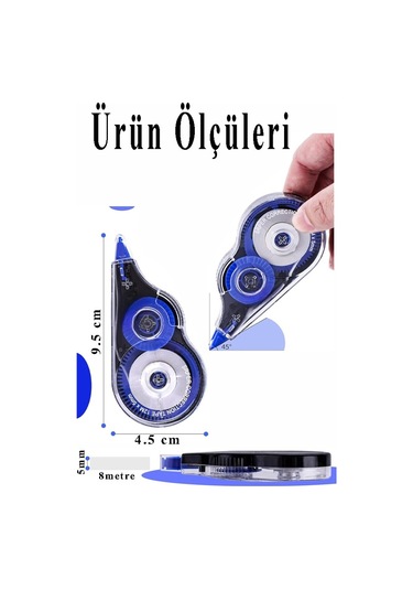 Şerit Daksil 5mmx8 Metre 4 Adet Şerit Düzeltici Fixpoint Şerit Silici Yazı Silici Büro Ofis Okul