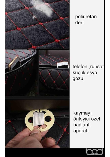 Bod Dali Serisi Koltuk Koruma Minder Kılıfı 3 Adet Füme