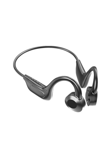 Folinda Siyah Kemiğeiletimli Bluetooth Kulaklık - Kablosuz Kulaküstü Tasarım, 8 Saat Çalma Süresi, 10m Alım Mesafesi