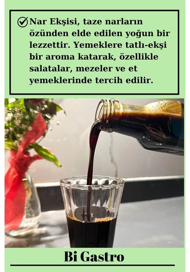 Bi Gastro - Organik Nar Ekşisi - Nar Ekşisi Özü - 330 Gr