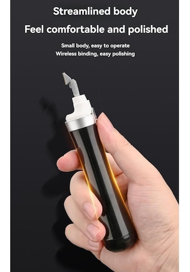 Vkemall Mini Elektrikli Piston Tipi Taşlama Parlatma Kalemi - Küçük Boy Taşlama Delme Aleti - El İşleri Dıy Araç Seti 1 Makine + 8 Uç