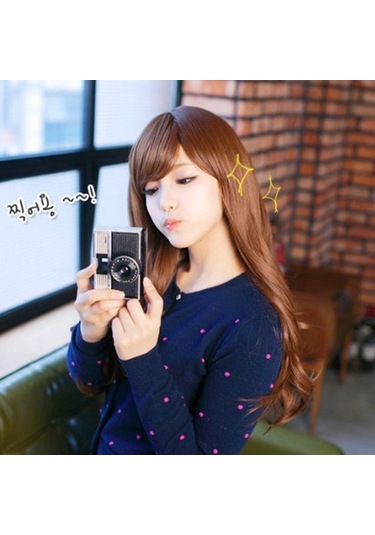 Lebıhmurah Wg409 Brown Uzun Kıvırcık Dalgalanma Kadın Sentetik Tam Kafa Saç Cosplay Peruk Patlama Peruk Cosplay-