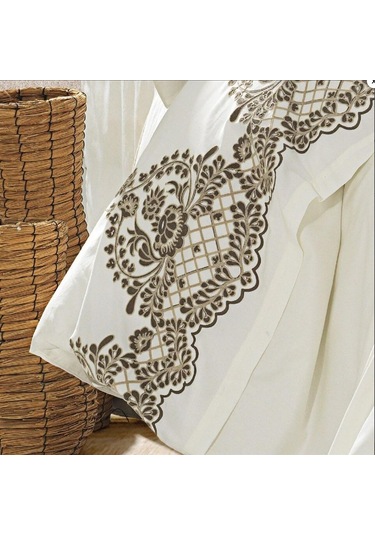 Nazik Saten Nevresim Takımı Çift Kişilik Monza Vizon Diğer