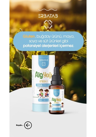 Erbatab Alg Yağı Omega3 30 ML
