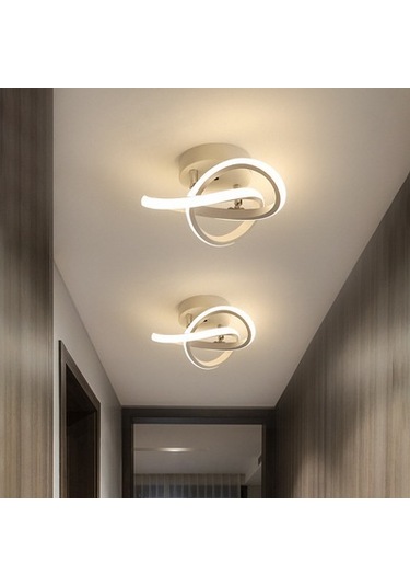 Geeksen Modern Salon Koridor Aydınlatma - Şık Ve Dayanıklı Beyaz Led Avize Beyaz