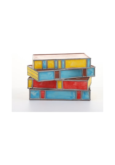 Hombey Retro Renkli Reçine Kitap Lambası - Ofis/ev Dekoru Işıklı Santral, Rahat Okuma Atmosferi, Kolay Kullanim