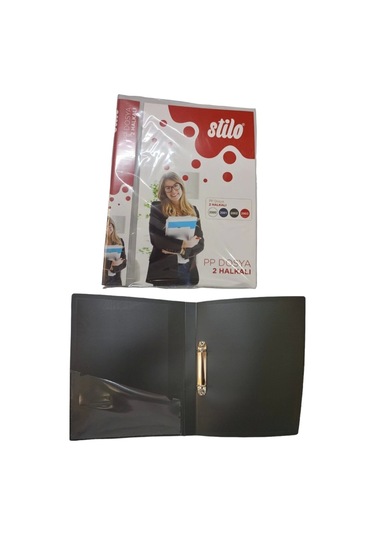 Stilo 2 Halkalı Pp Dosya Siyah / 2 Adet