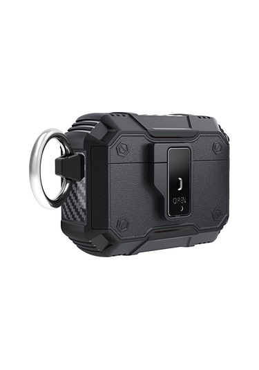 Goocamp Air-pods 3. Nesil Airbag 35 Darbelere Karşı Dayanıklı Düğmeli Kılıf-siyah Siyah