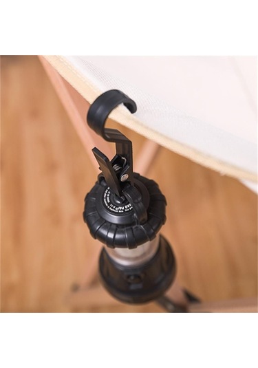 Lemestar Kamp Çadırı Sabitleme Kancaları - 4 Adet Pp Malzeme, Hafif Ve Dayanıklı, Çadır, Perde, Mutfak Ürünleri İçin Asma Kancası Siyah