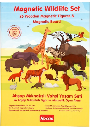 Rossie Ahşap Mıknatıslı Vahşi Yaşam Oyun Seti (Mıknatıslı Oyun Al