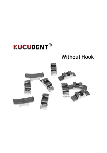 10 Adet Diş Ortodonti Paslanmaz Çelik Lingual Kılıf Platal Kutusu Sol/sağ Kanca Olmadan Kanca Diş Hekimi Orto Aksesuarları Kamuflaj