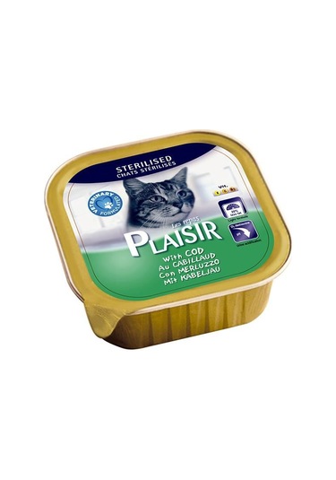 Plaisir Morina Balıklı Pate Kısırlaştırılmış Yetişkin Kedi Yaş Maması 100 G