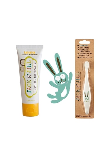 Jack N'Jill Banana Doğal Diş Macunu 50 G + Bunny Diş Fırçası