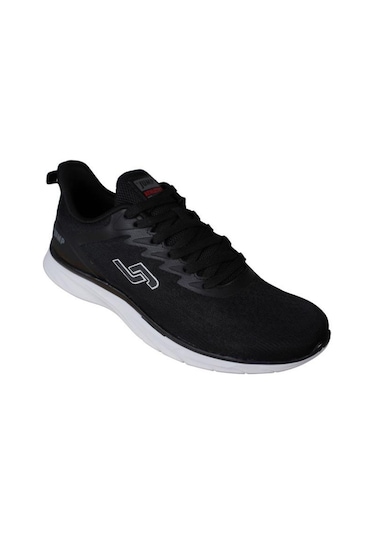 Jump Erkek Gri Siyah Fileli Memory İç Taban Sneaker Spor Ayakkabı Siyah