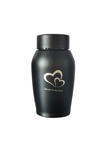 Homyl Pet Urns Paslanmaz Çelik Hatıra Urn Su Geçirmez Siyah Altın