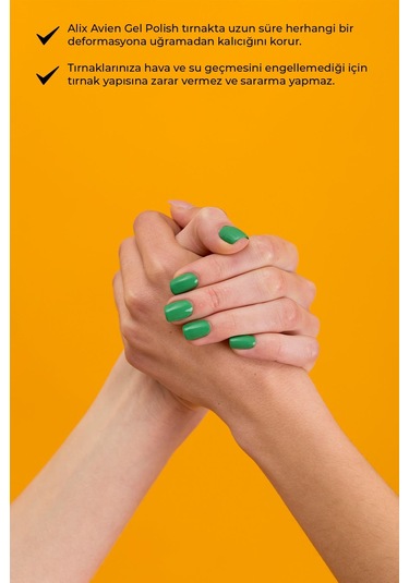 Alix Avien Uv Kalıcı Koyu Yeşil Jel Oje 38 Gel Polish 12 Ml