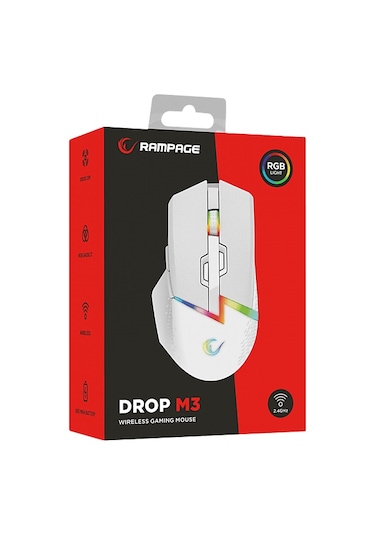 Rampage Drop M3 Kablolu-Kablosuz Şarjlı  RGB Oyuncu Mouse