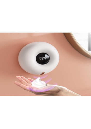 Reedark Duvar Takılı Usb Şarjlı Akıllı Kuru Köpük Sabun Dağıtıcı, Banyo Otomatik Algılama Eller Temizleyici Makinesi Beyaz
