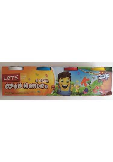 Oyun Hamuru 4 Renk Let's Marka Canlı Renkler 600 G