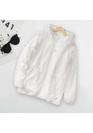 Mavi Gevşek Yaz Spor Ceket Hafif Hırka Güneş Koruma Ceket Erkek Giyim Güneşe Dayanıklı Mavi