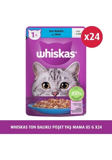 Whiskas Ton Balıklı Yaş Kedi Maması 85 Gr 24x